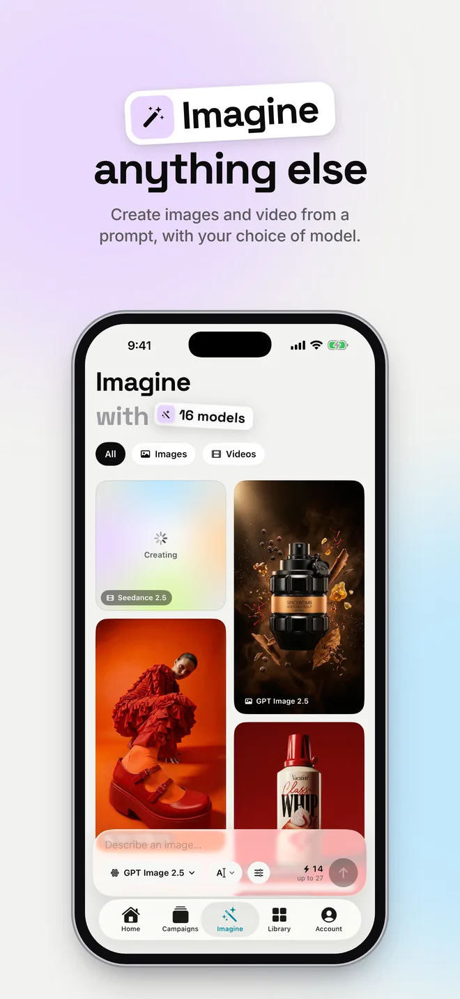 Imagine anything else in the Imagine studio
